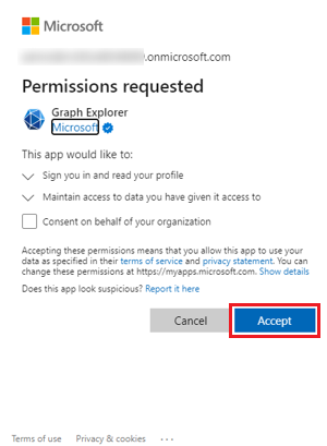 Granting admin consent for the requested permissions. Granting admin consent for the requested permissions.