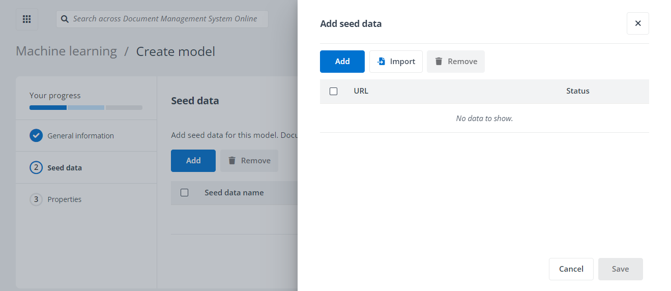The Seed data step. The Seed data step.