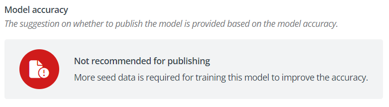 Model accuracy section. Model accuracy section.