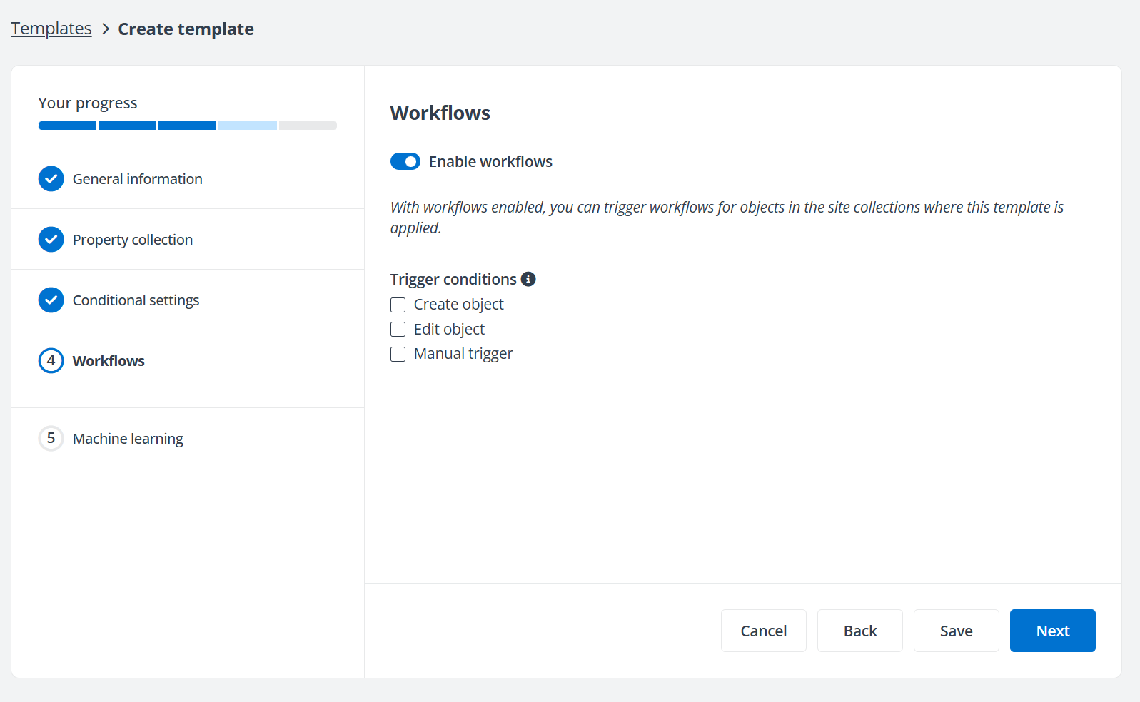 Workflows step.