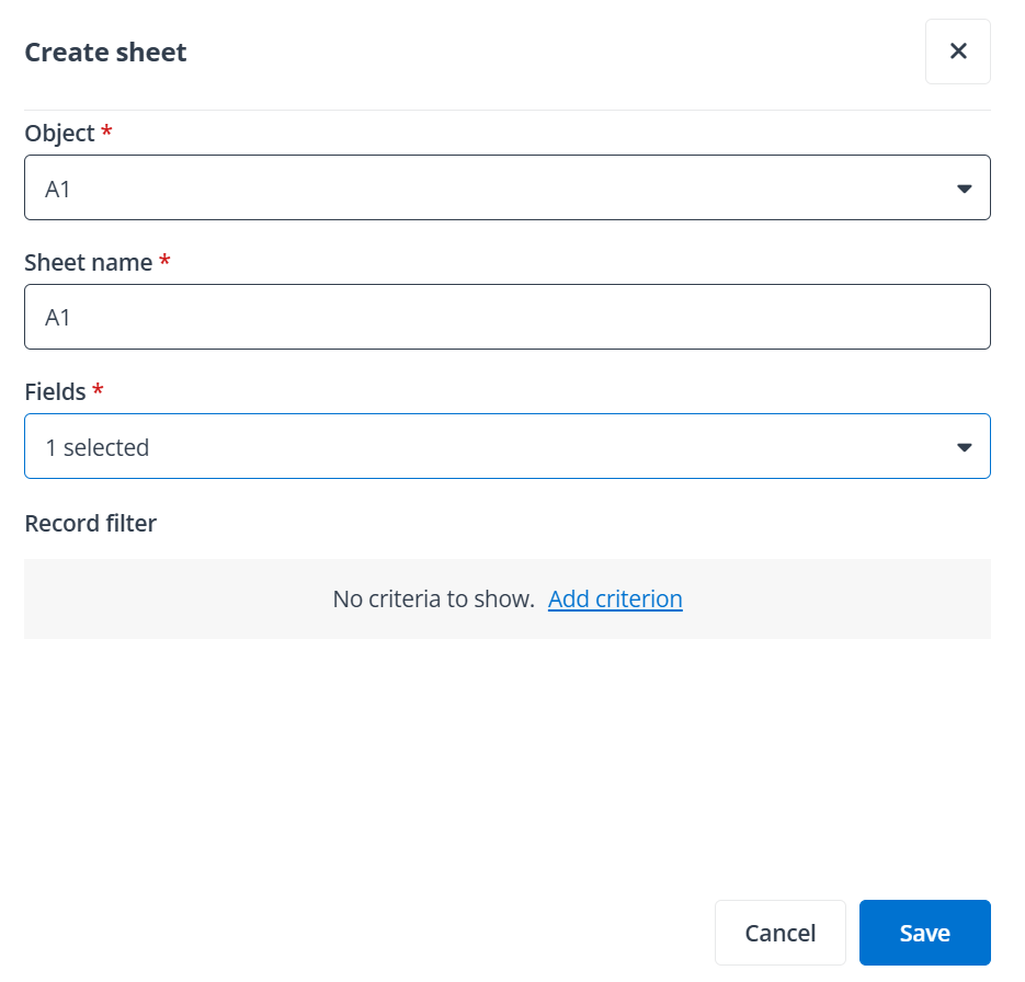Create sheet panel in end user portal/Teams app.