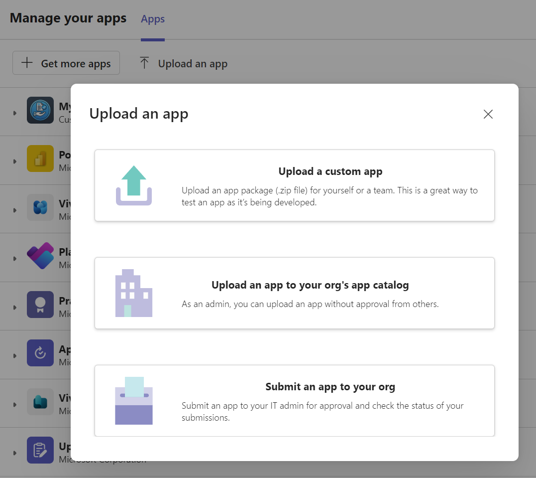 Upload an app.