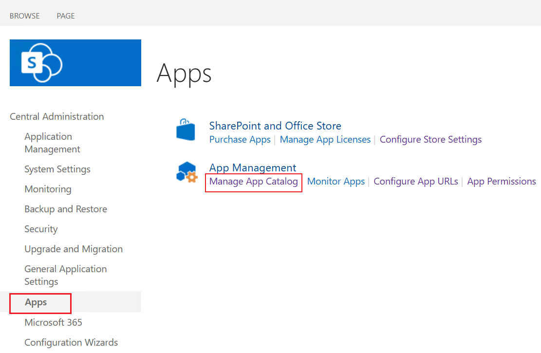 Click App > Manage App Calalog.