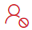 Icon: Blocked via a service request.