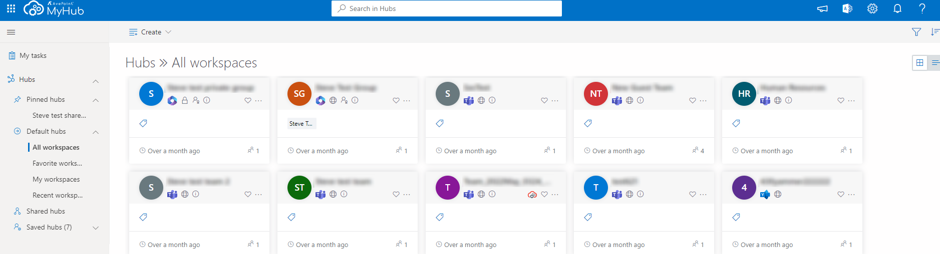 The MyHub portal interface.