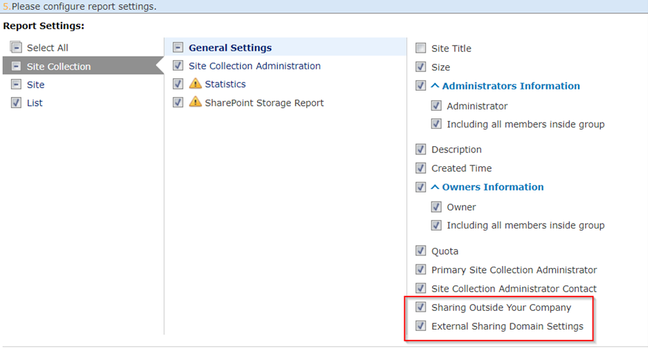 The Sharing Outside Your Company option.