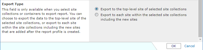 The Export Type field.