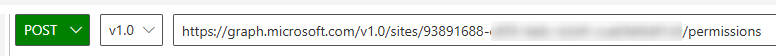 A sample of the POST request for a specific site.