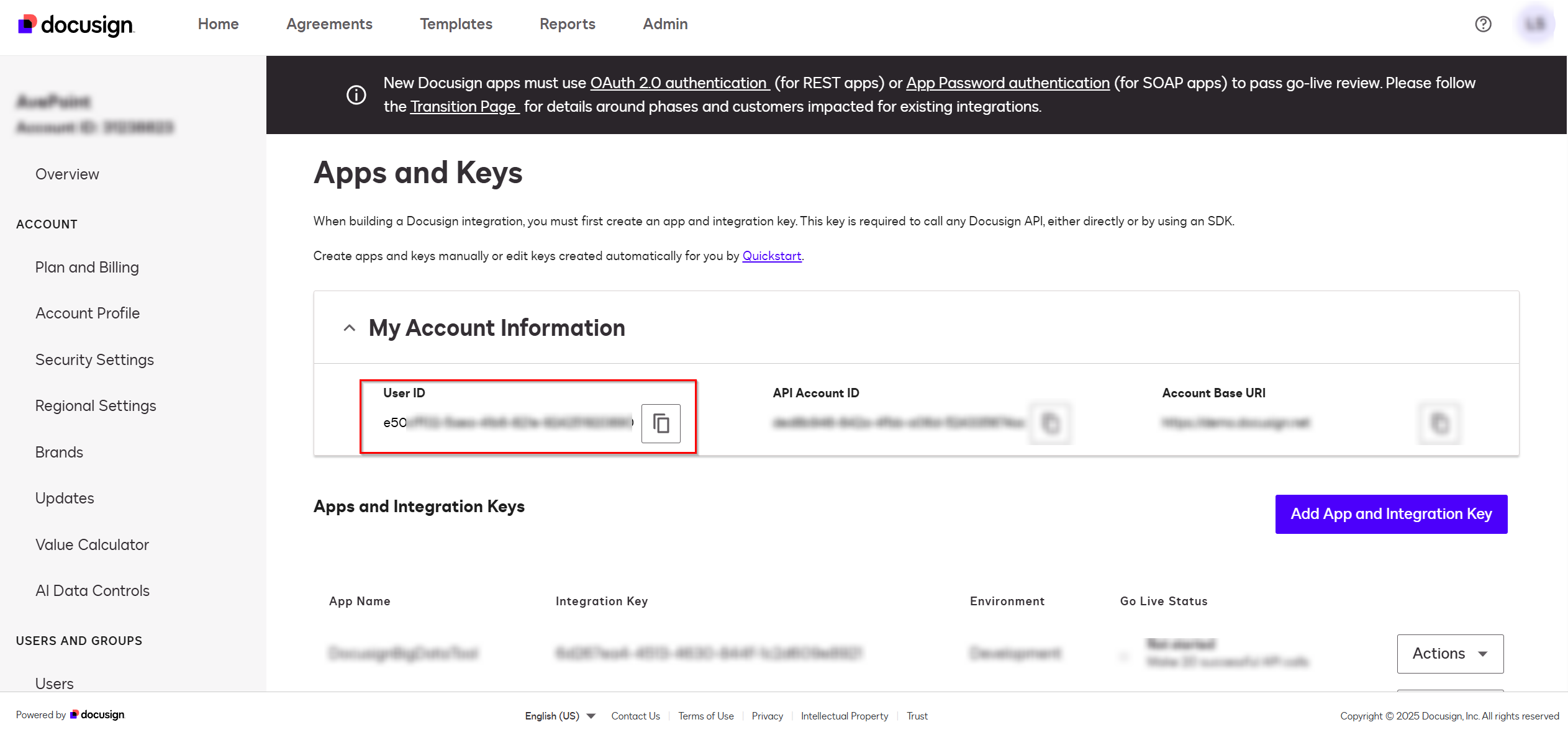 Copy the user ID.