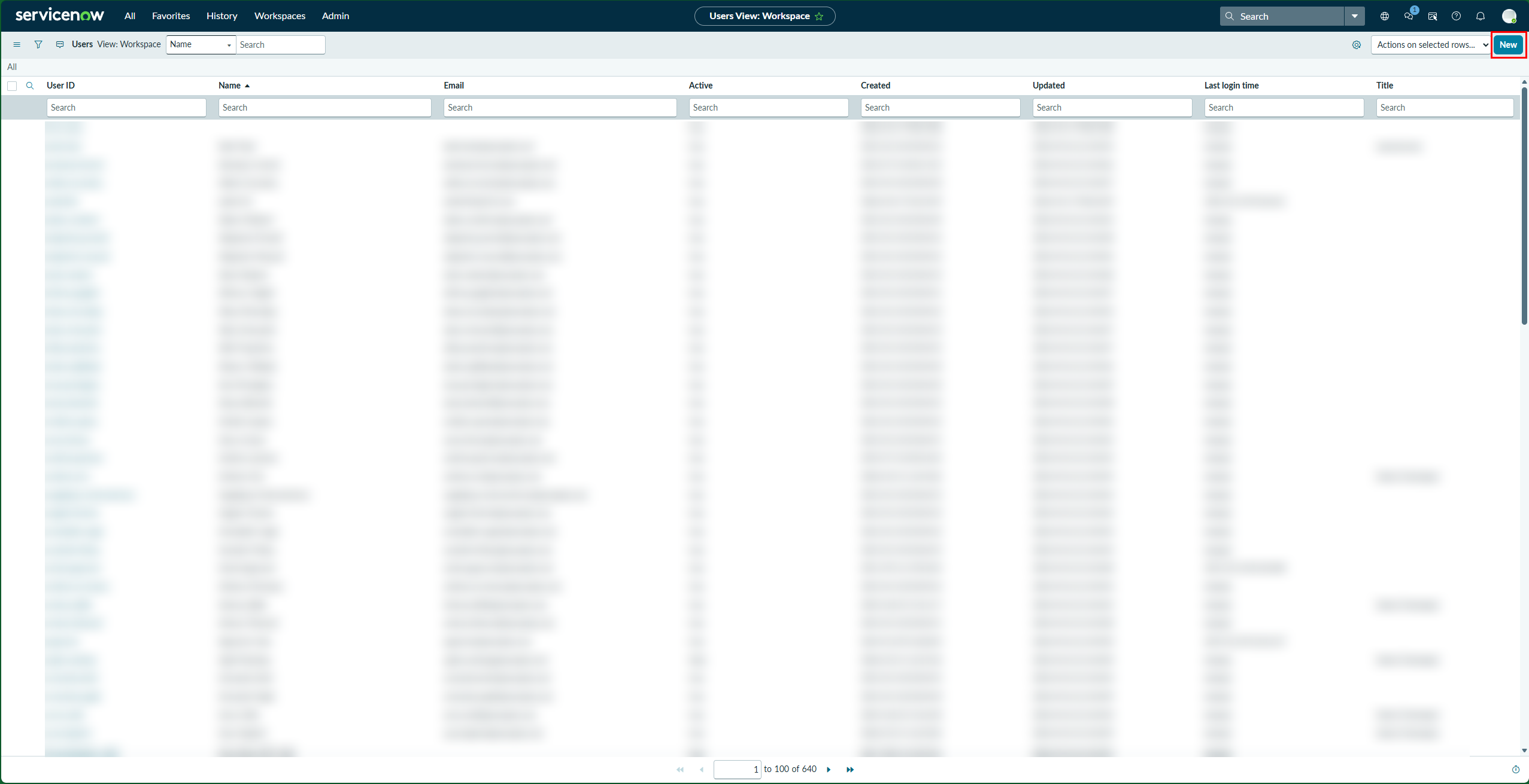 Users page