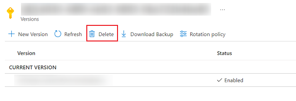 Clicking Delete.