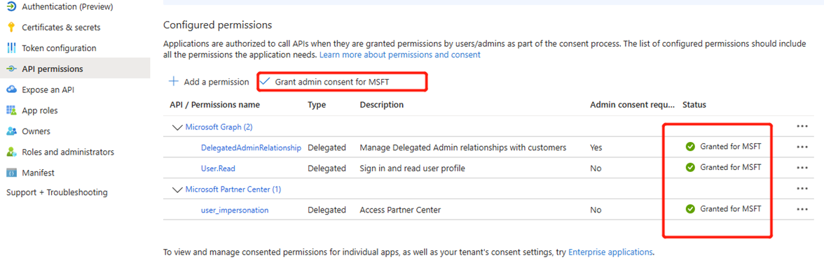 Permissions