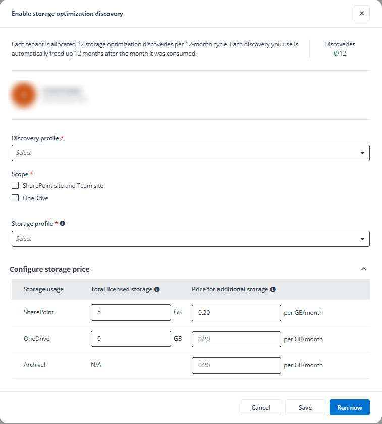 Enable storage optimization discovery.