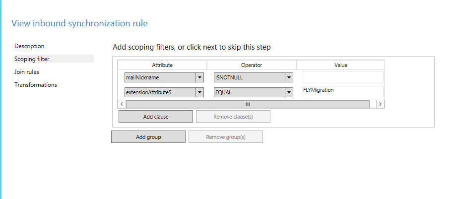 filter condition