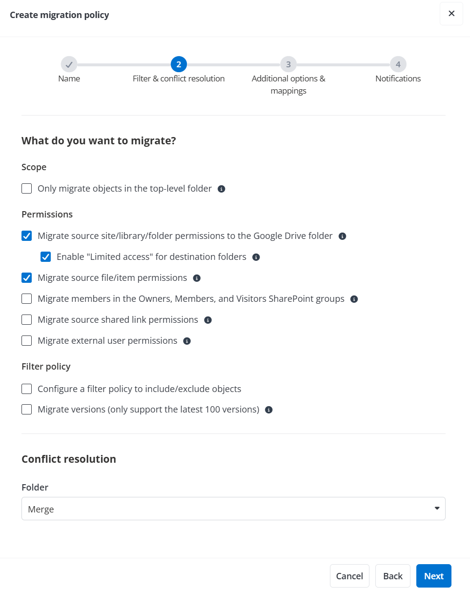 SharePoint data that will be migrated SharePoint data that will be migrated