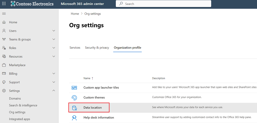 Clicking Data location. Clicking Data location.