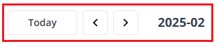 The components on the calendar for users to select the desired month page.