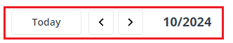 The components on the calendar for users to select the desired month page.