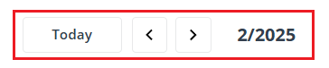 The components on the calendar for users to select the desired month page.