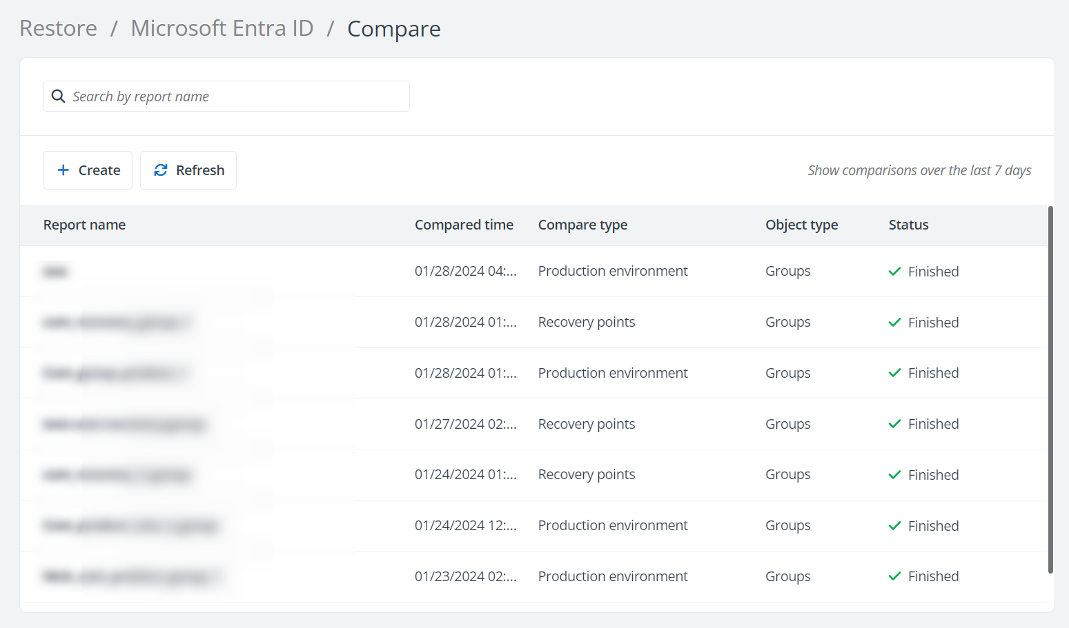 The Compare page.