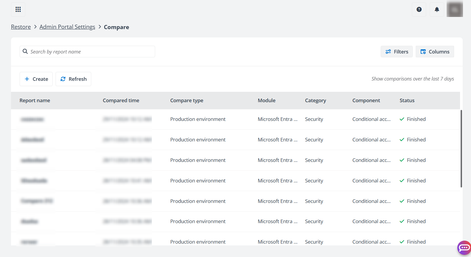 The Compare page.