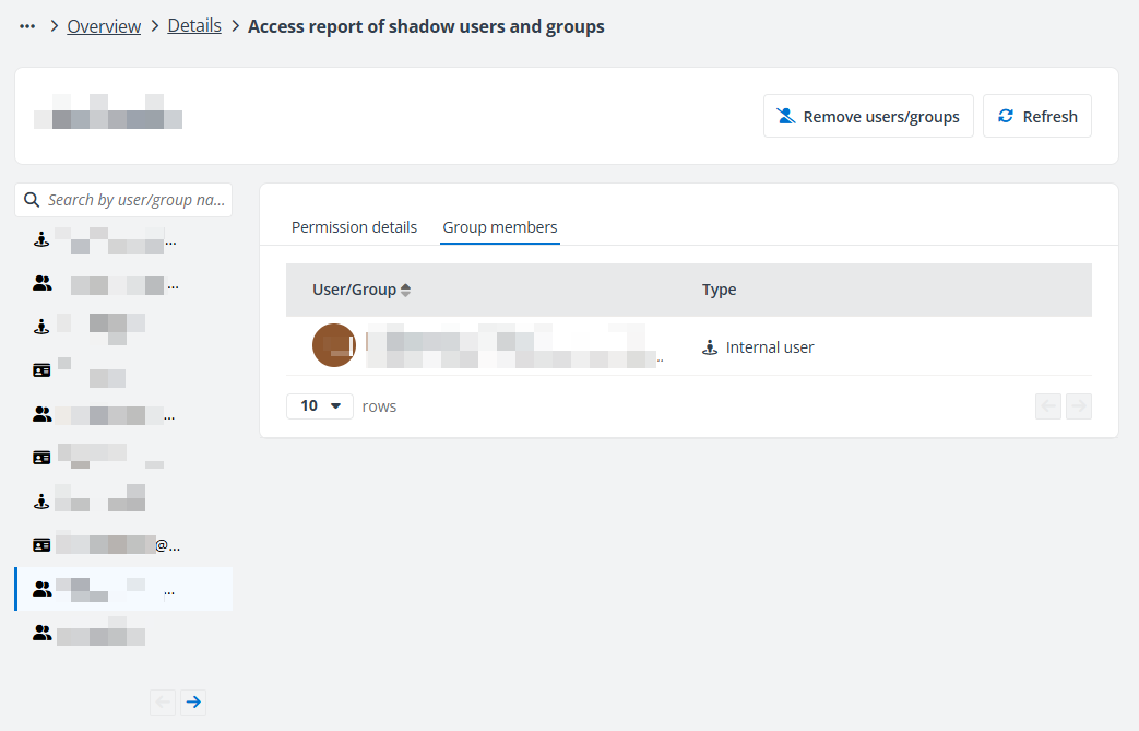 Group members tab.