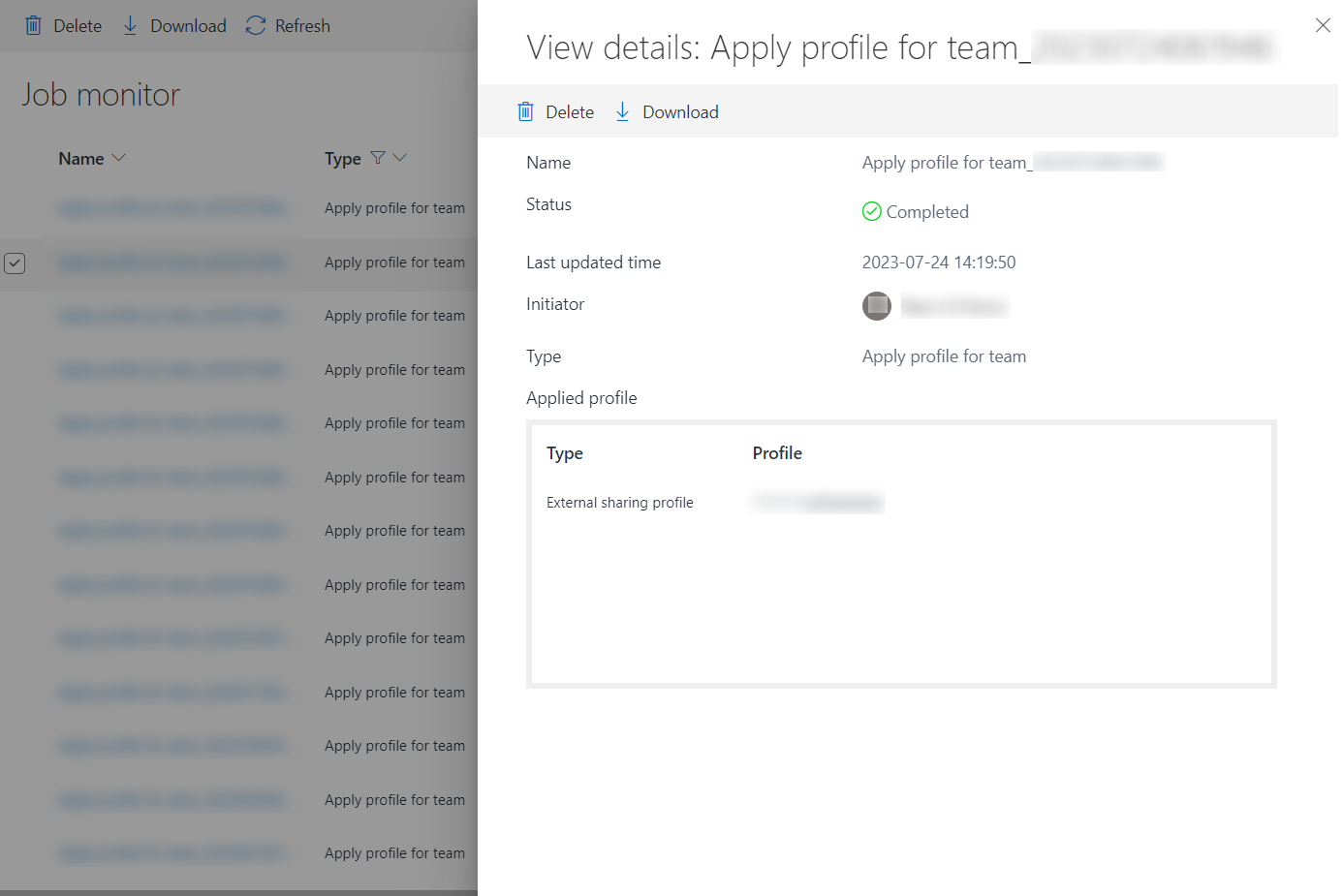 View job details.
