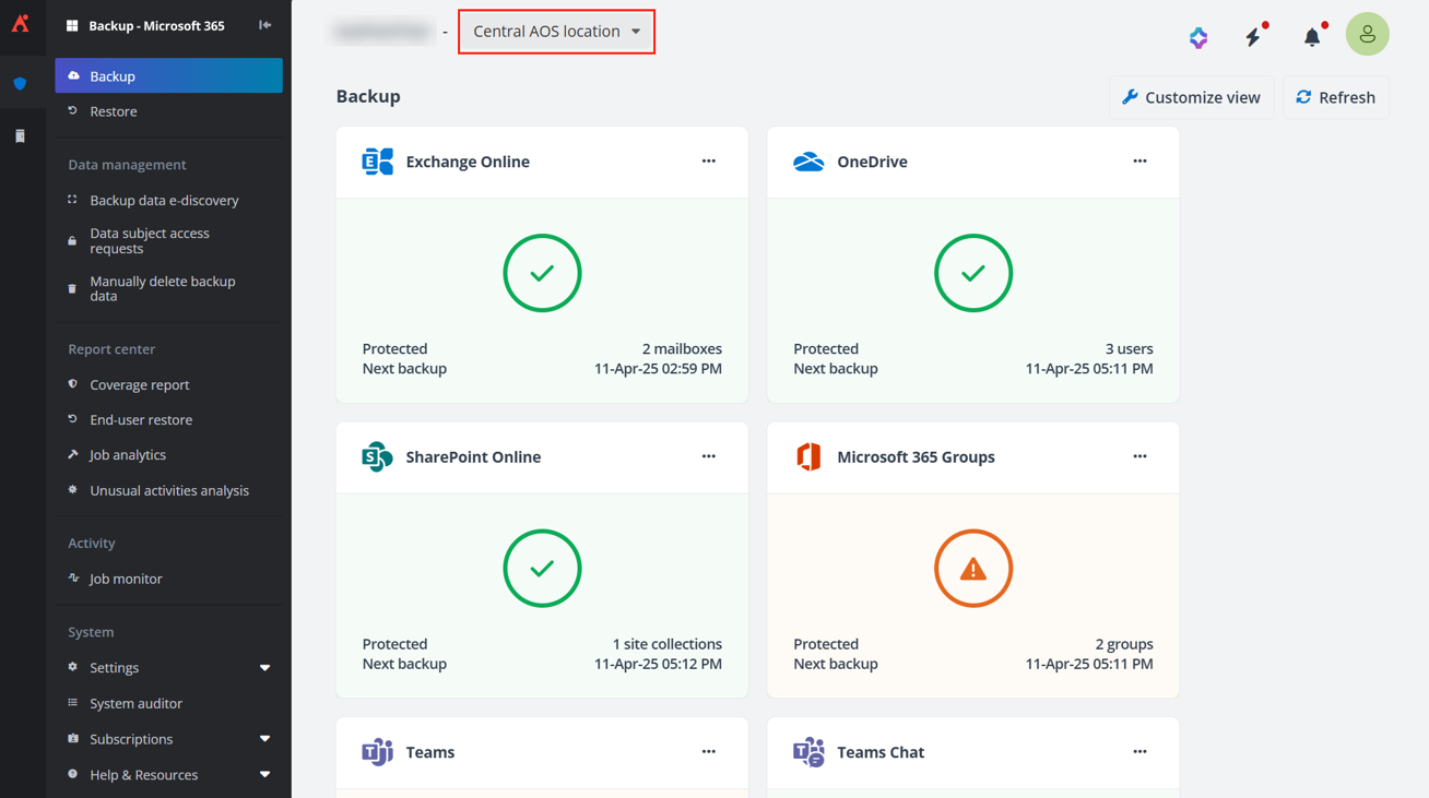 The multi-geo tenant. The multi-geo tenant.