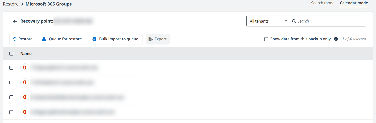 Add groups for batch restore. Add groups for batch restore.