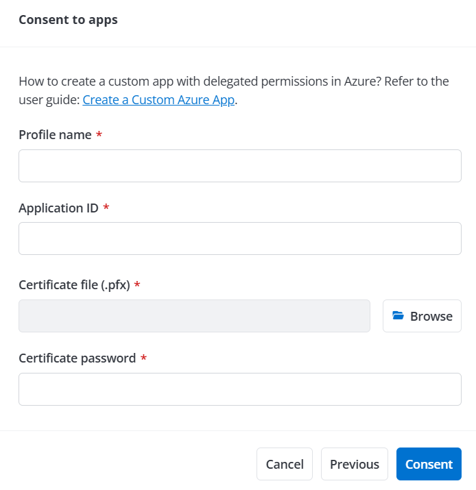 Consent to apps.