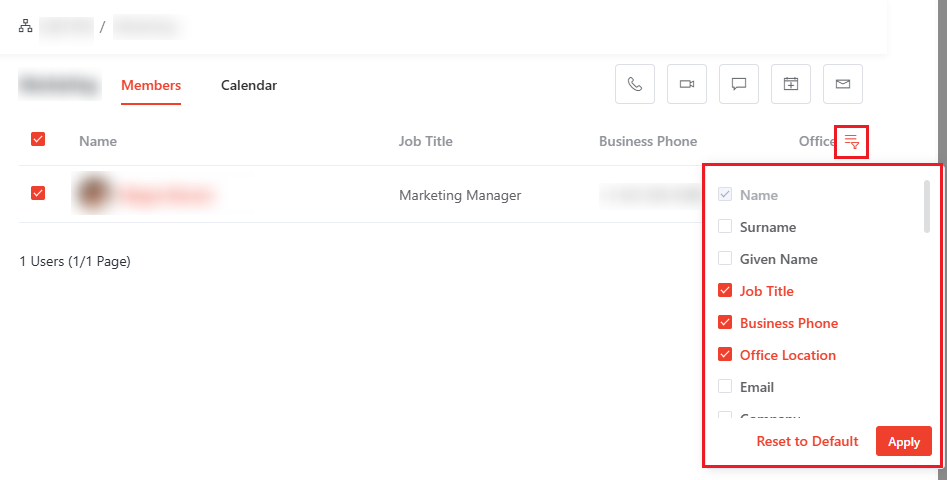 Customize columns.