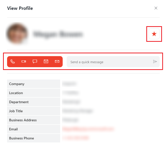 User profile.