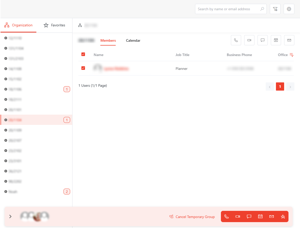 Select users.