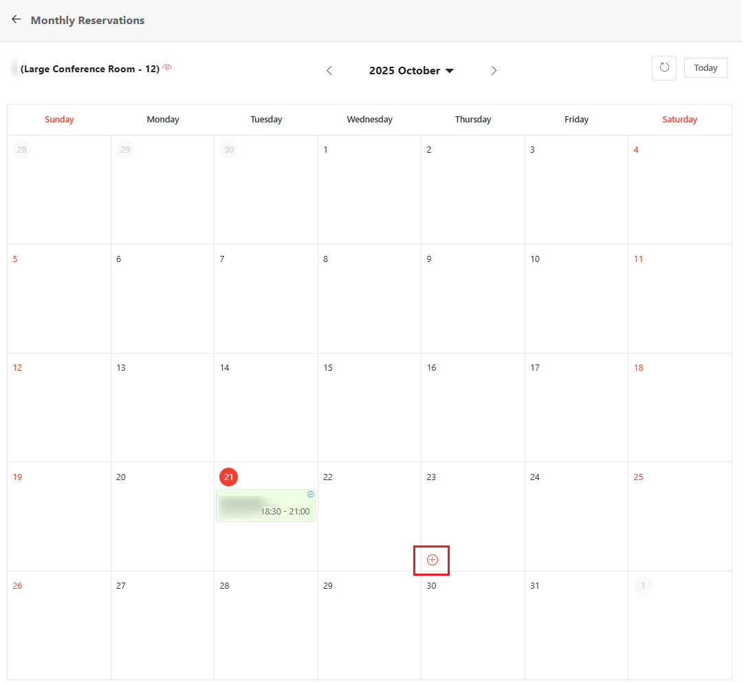 Start a request on the monthly calendar. Start a request on the monthly calendar.