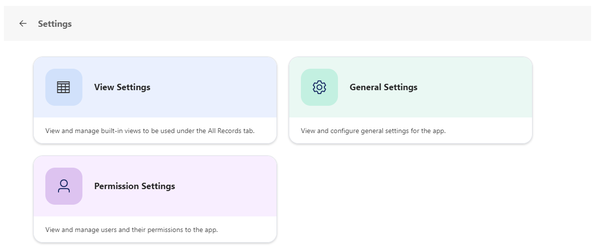 App settings. App settings.