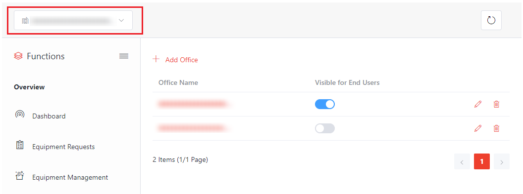 Select office.