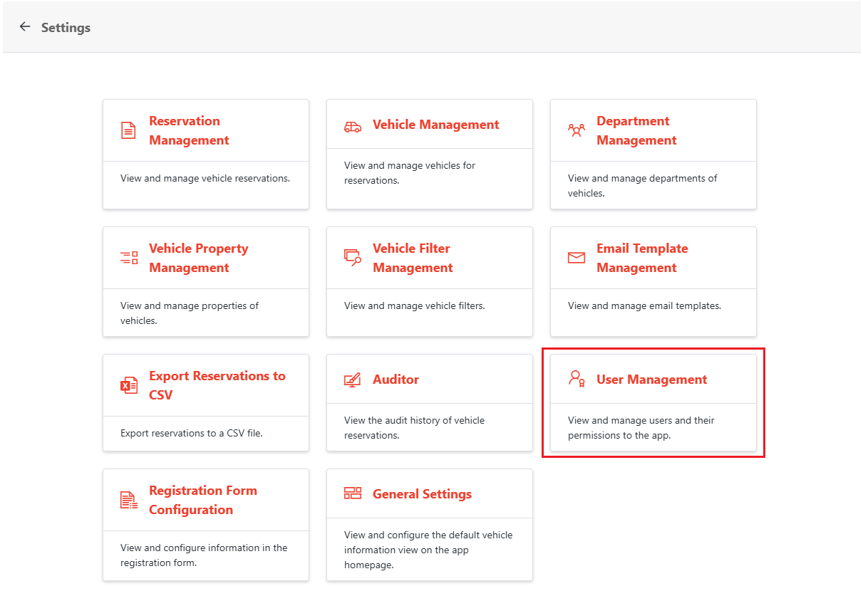User Management.