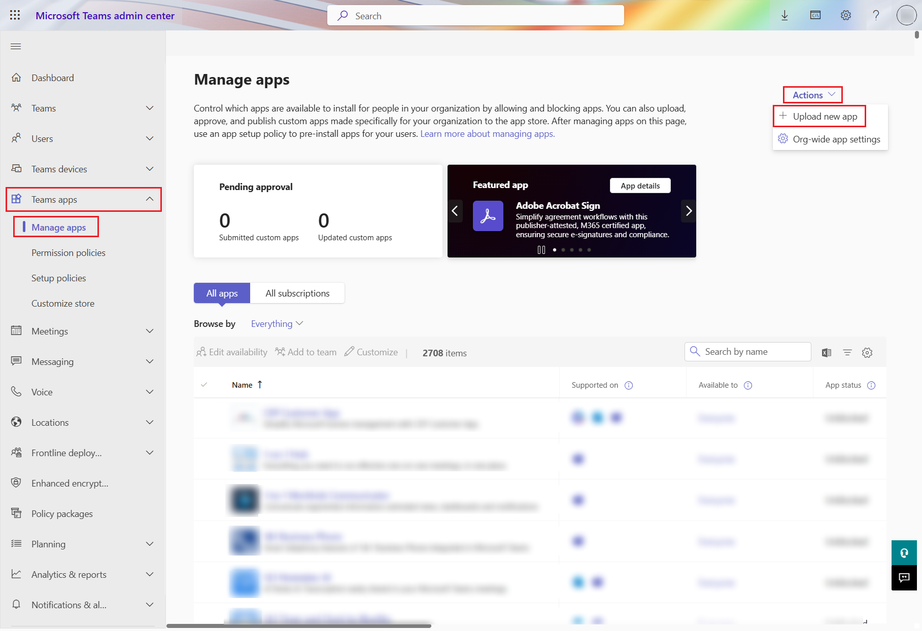 Manage apps.