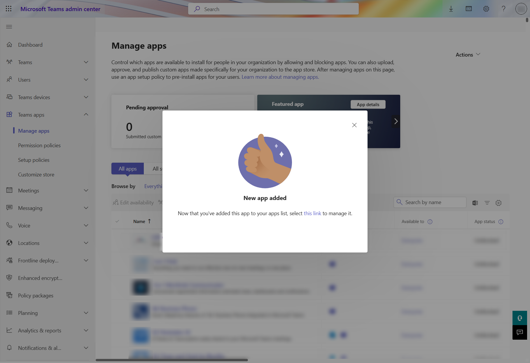 New app added.