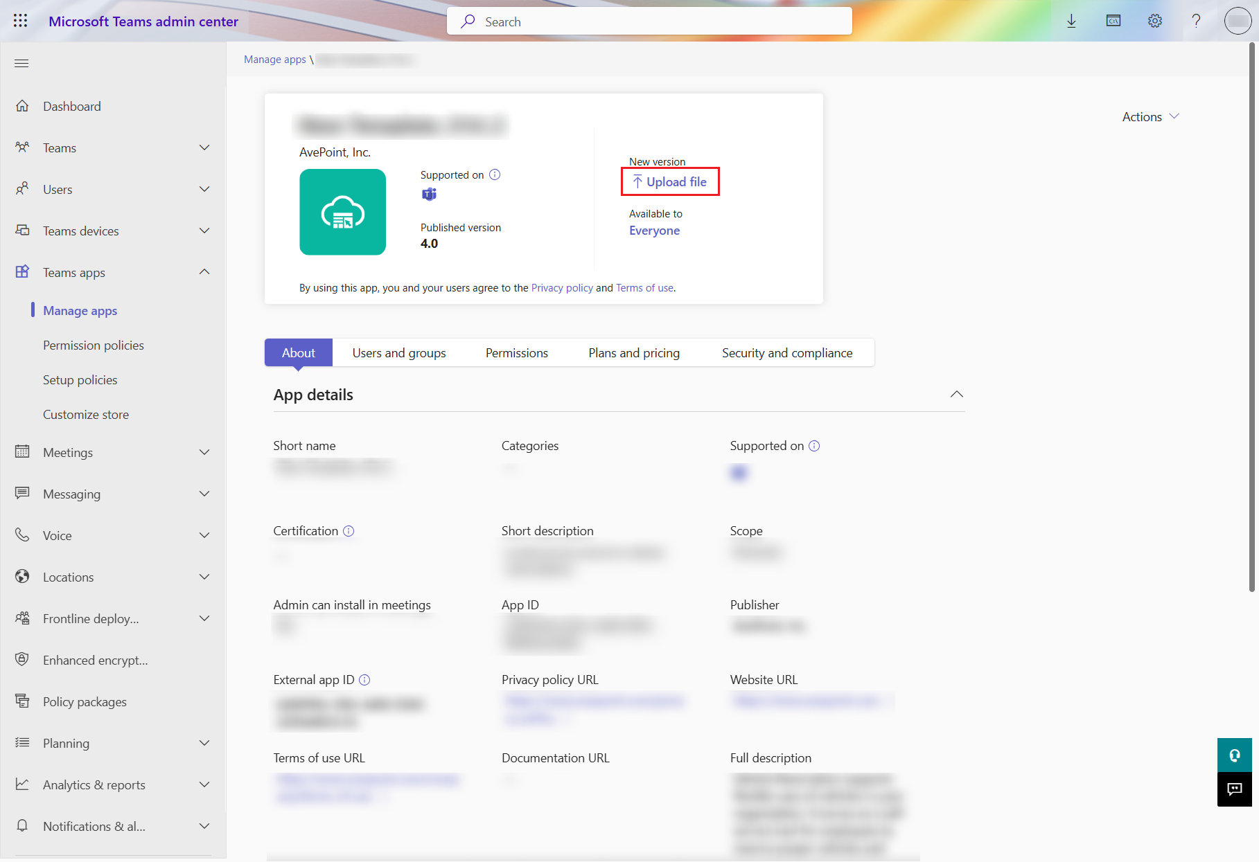 Upload file.