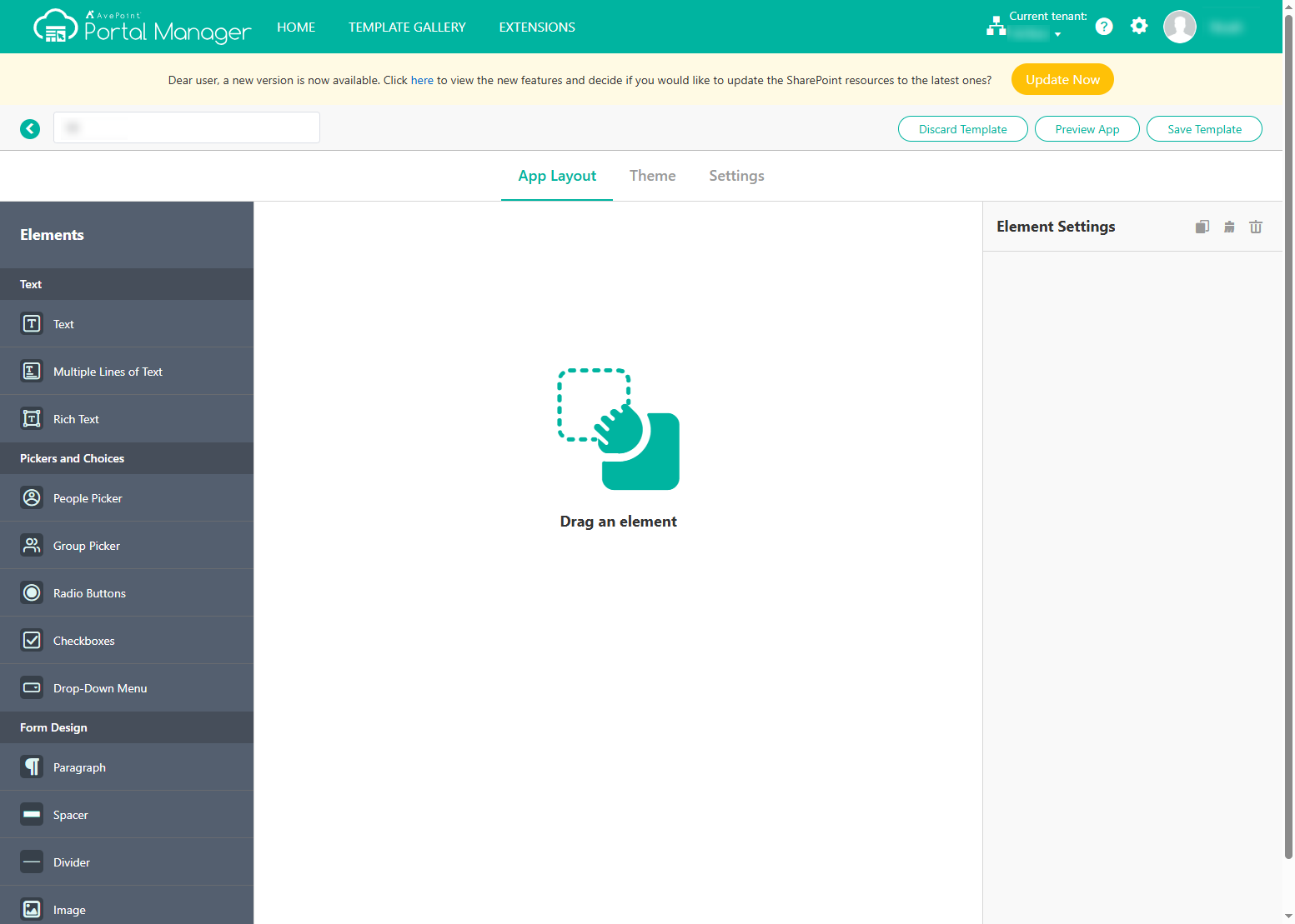App Layout.