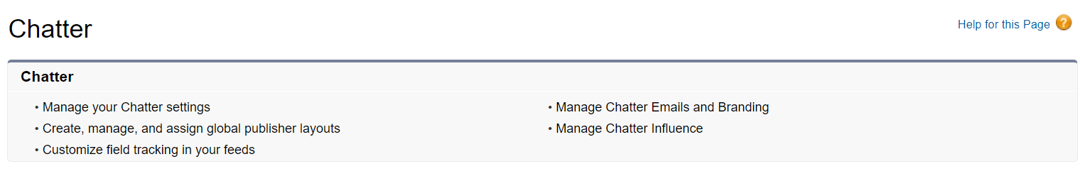 The Chatter page.