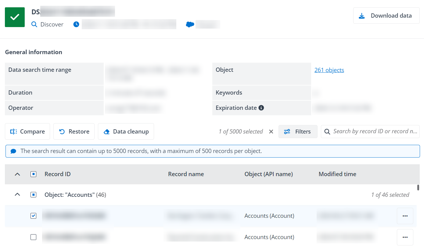 The discover job details page.