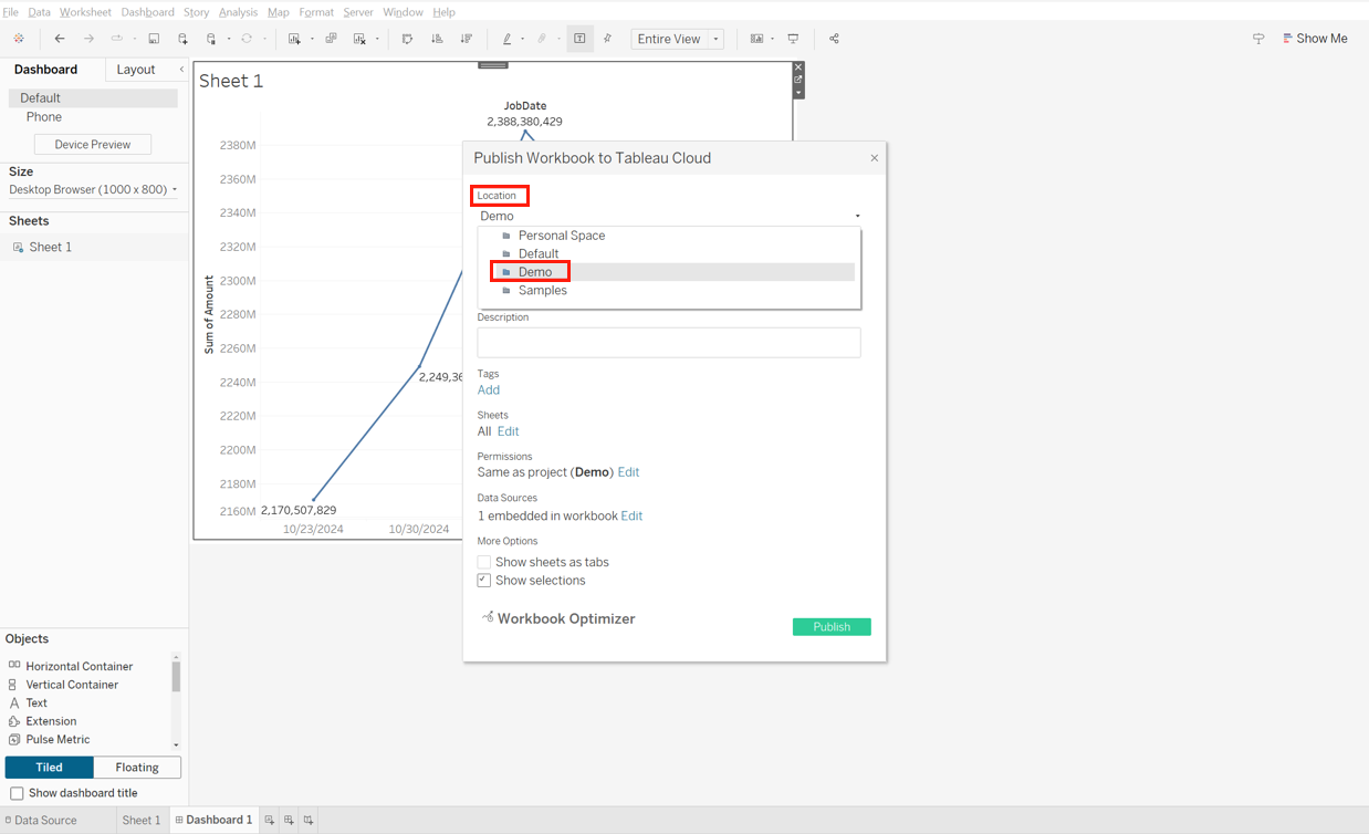 Select the project.