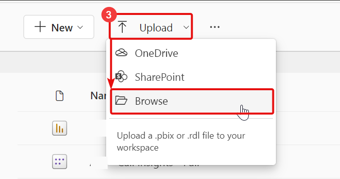 upload > browse
