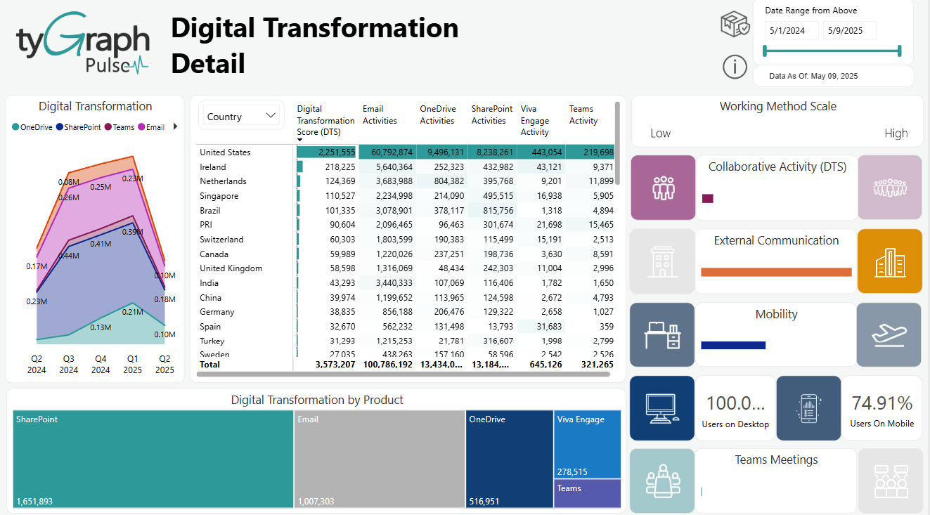 The Digital Transformation Detail report.