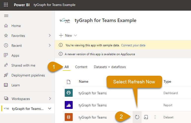 Select Refresh now.