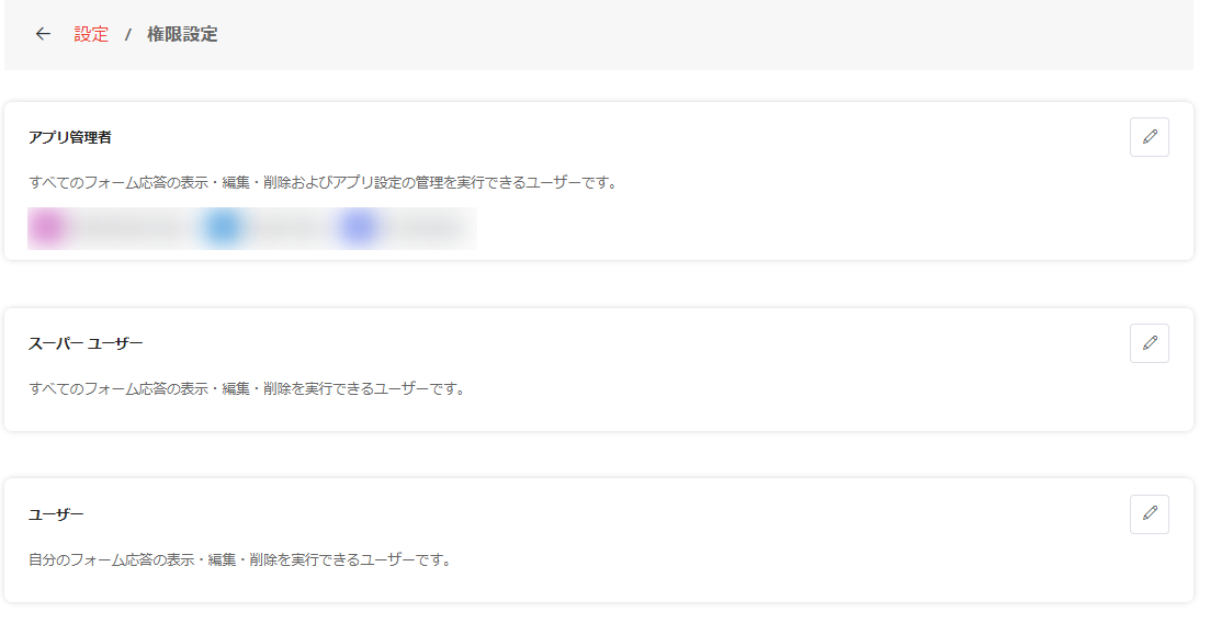 権限設定の構成